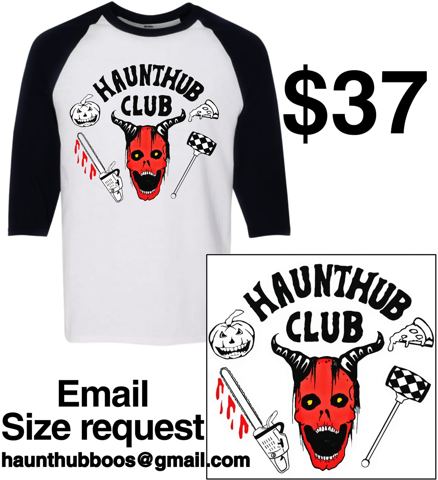 Haunthub Club Shirt - Baseball Tee